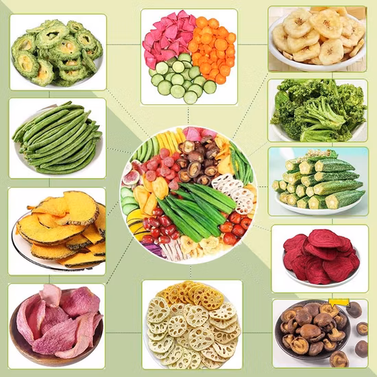 Integrierte Obst- und Gemüsechips in loser Schüttung, Trockenfrüchte/Gemüse/gemischte gefriergetrocknete, knusprige Früchte und Gemüse