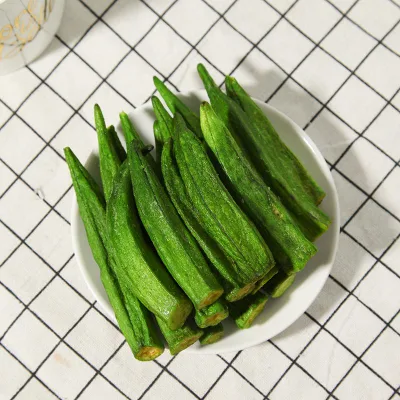 Chinesische Obst- und Gemüsechips, vakuumgebratene, getrocknete Okra-Chips